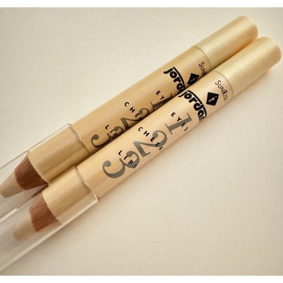 Jordana 1-2-3 Eyes Cheeks Lips Pencil Lot of 2 Sunrise Shade Vintage Multi-Use H - Picture 2 of 2